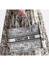 Medium Paris All-Over Embroidery Book Tote Bag White - DIOR - BALAAN 3