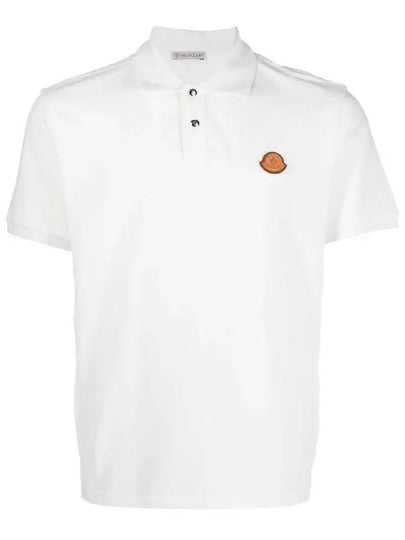 Logo Applique Polo Shirt White - MONCLER - BALAAN 2