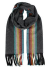 Rainbow Cashmere Muffler Grey - PAUL SMITH - BALAAN 8