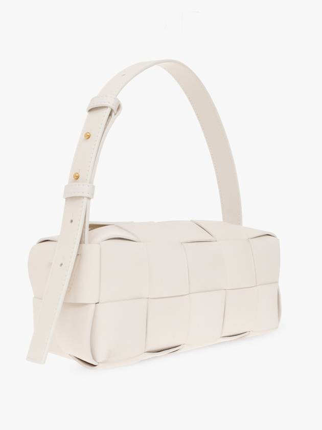 Brick Cassette Intrecciato Small Shoulder Bag White - BOTTEGA VENETA - BALAAN 3