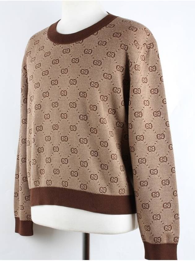 GG logo long sleeve knit L - GUCCI - BALAAN 3