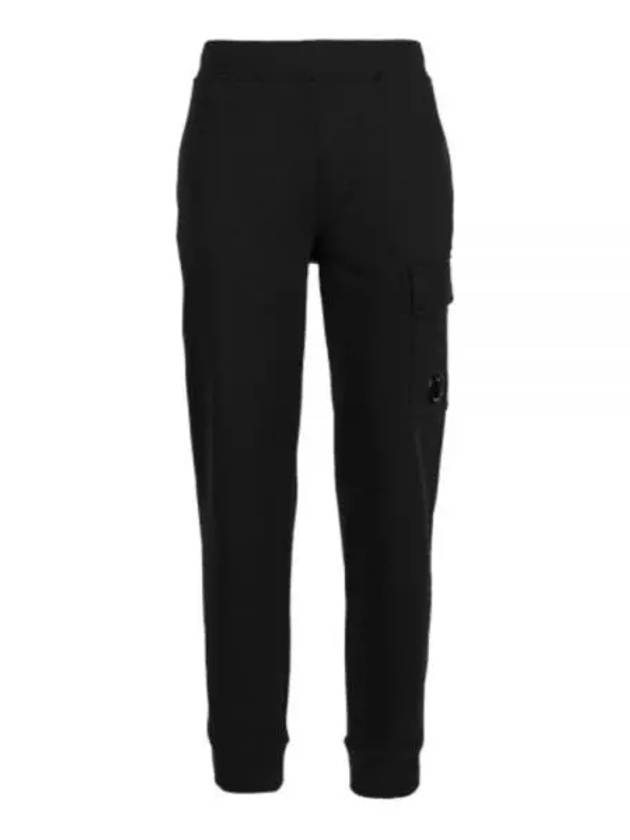 Diagonal Raised Fleece Cargo Track Pants Black - CP COMPANY - BALAAN 2