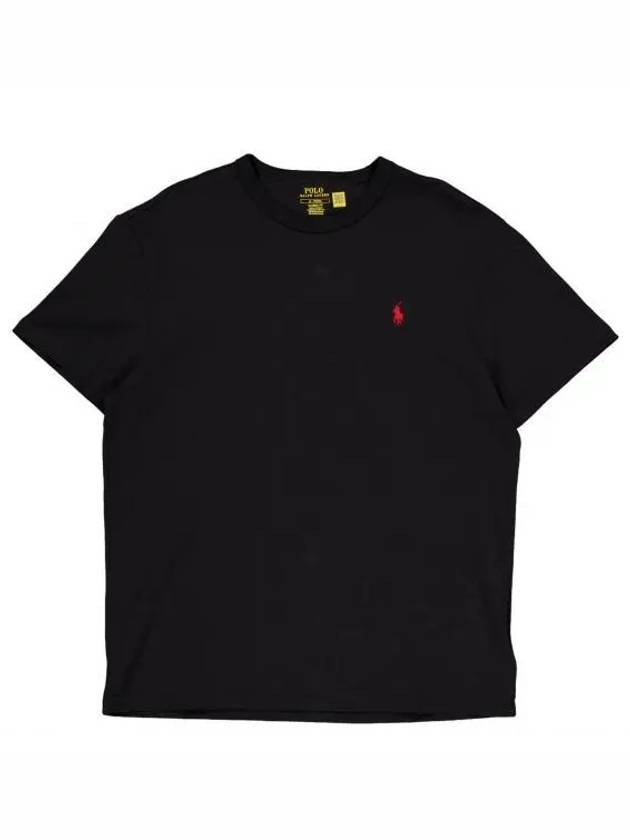 Men's Red Pony Embroidery Short Sleeve T-Shirt Black - POLO RALPH LAUREN - BALAAN 2