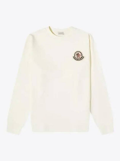 Logo Patch Sweatshirt White - MONCLER - BALAAN 2