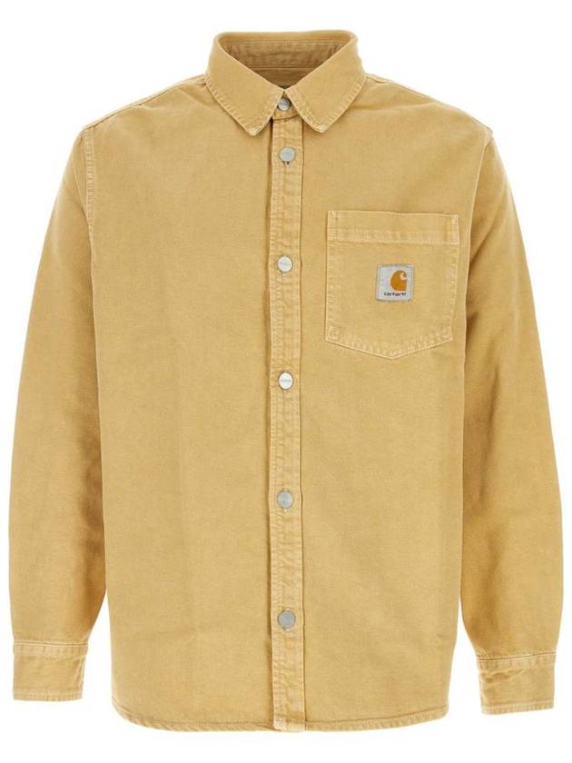 George Chest Logo Patch Denim Long Sleeve Shirt Beige - CARHARTT WIP - BALAAN 1