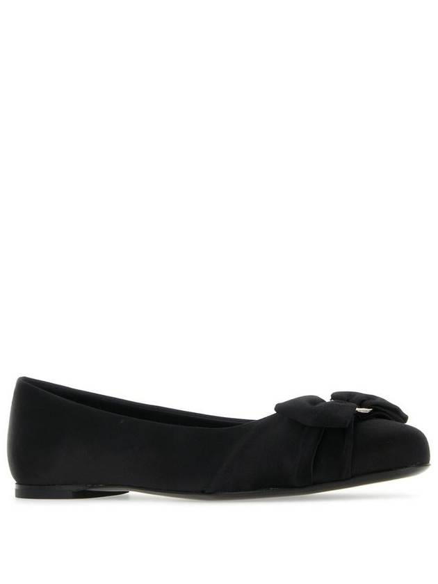 Padded Vara Bow Flat Black - SALVATORE FERRAGAMO - BALAAN 3