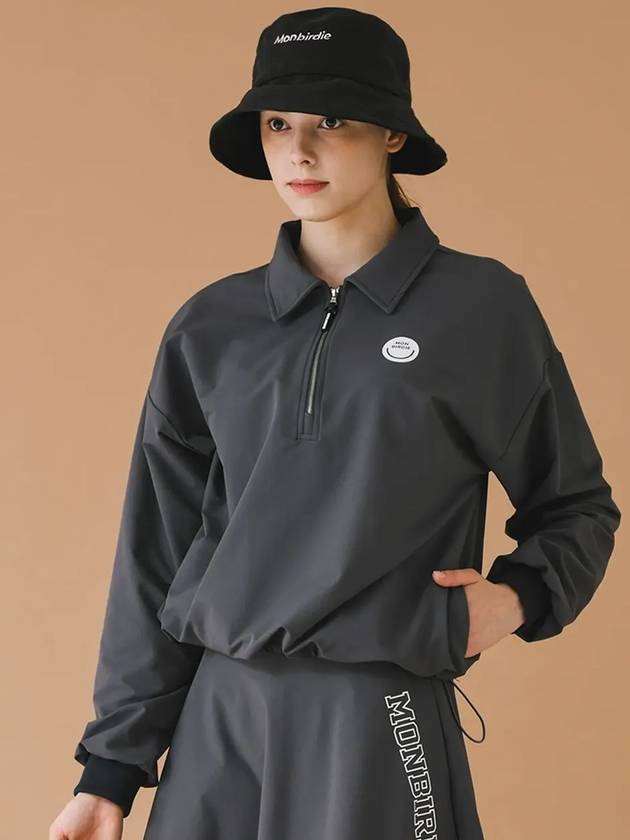 Windproof nylon long sleeve anorak D GREY - MONBIRDIE GOLF - BALAAN 3