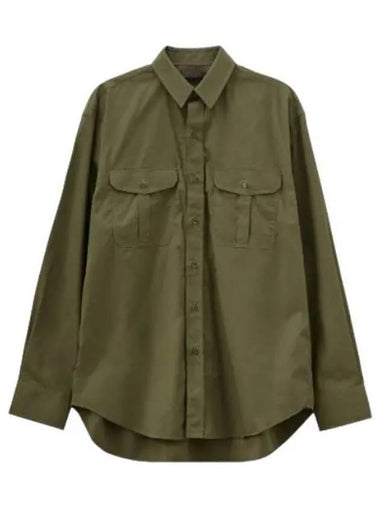 Oversized military shirt green W5002R03MILTR - WARDROBE.NYC - BALAAN 1