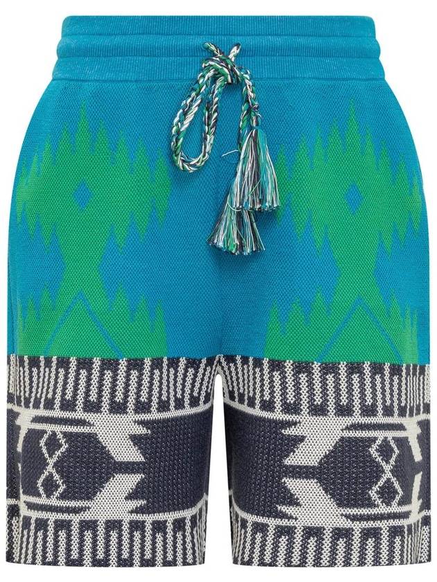 Alanui Blue Multicolour Cotton Blend Shorts - ALANUI - BALAAN 2