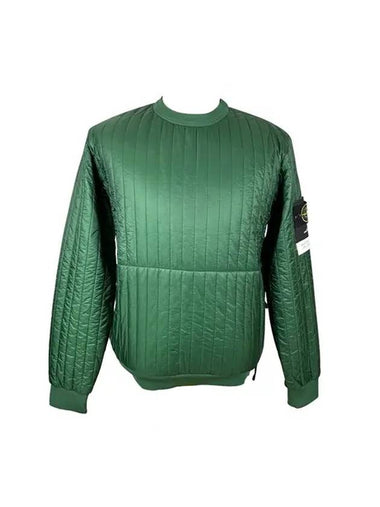 Round Neck Sweatshirt Padded Green - STONE ISLAND - BALAAN 1