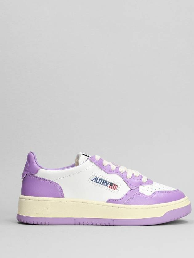 Medalist Leather Low Top Sneakers White Purple - AUTRY - BALAAN 2