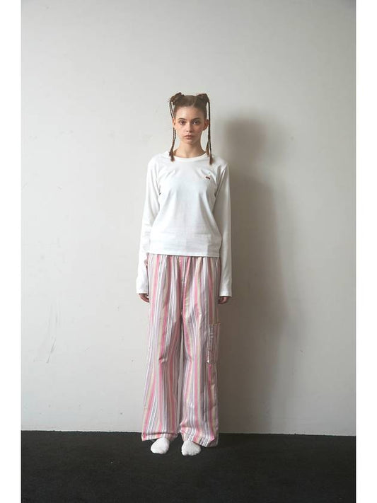 one pocket pants pink stripe - FOR THE WEATHER - BALAAN 2
