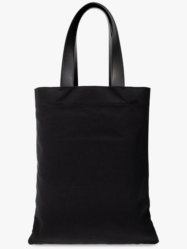 Logo Canvas Tote Bag Black - JIL SANDER - BALAAN 4