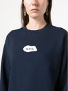 Women's Civile Logo Sweatshirt Dark Navy - A.P.C. - BALAAN 6