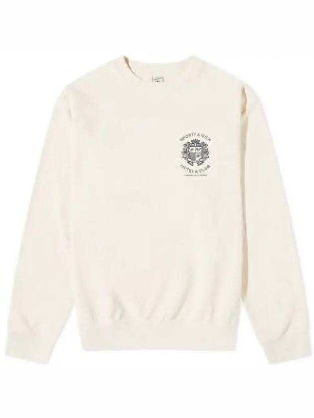 Hotel Embroidered Logo Cotton Long Sleeve T-Shirt Cream - SPORTY & RICH - BALAAN 2