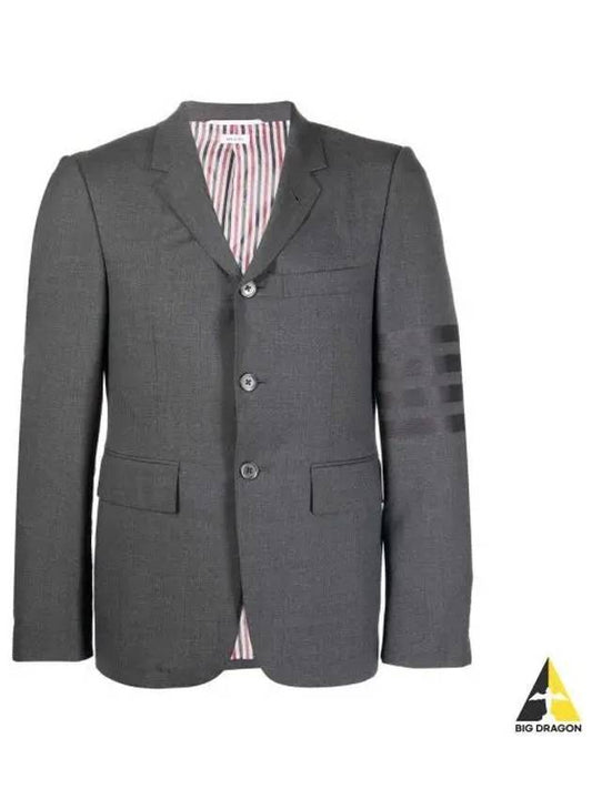 Plain Weave Suiting 4 Bar Classic Sport Jacket Dark Grey - THOM BROWNE - BALAAN 2