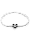 Moments Sparkling Infinity Heart Clasp Snake Chain Bracelet Silver - PANDORA - BALAAN 4