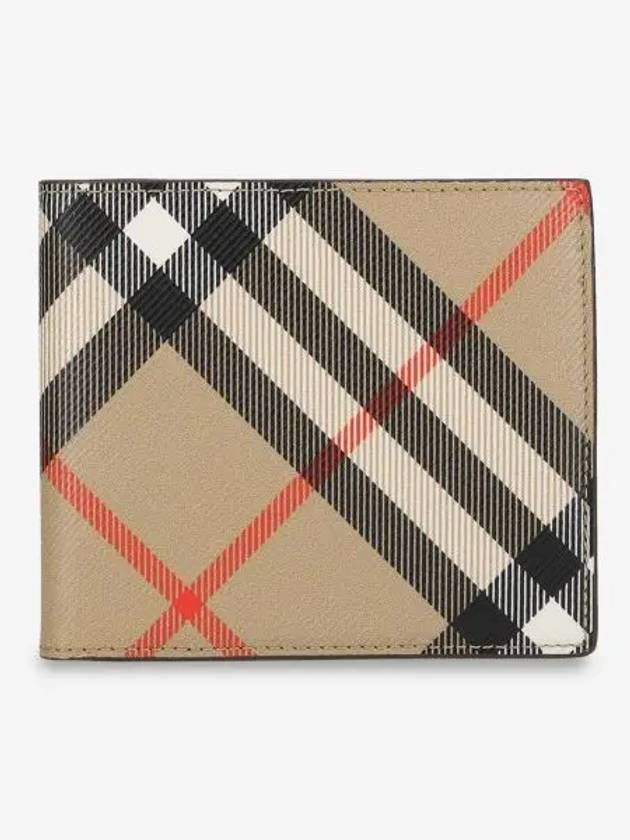 Check Half Wallet Beige - BURBERRY - BALAAN 2