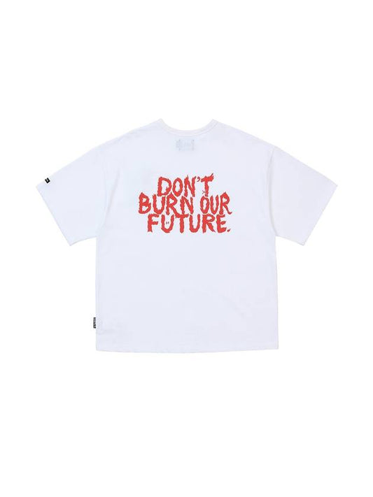 Men's DBOF Bag Logo Short Sleeve T-Shirt White - AJOBYAJO - BALAAN 1