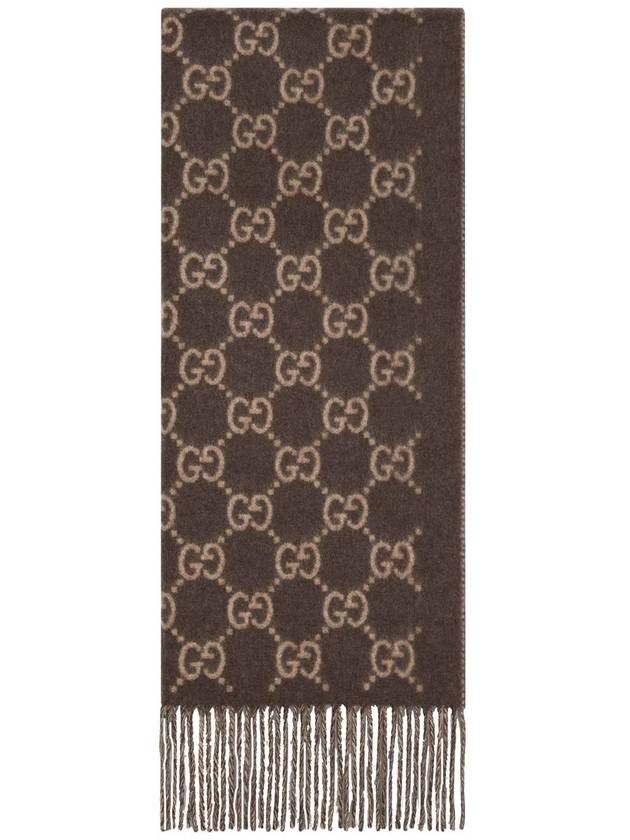 GG cashmere muffler beige - GUCCI - BALAAN 2