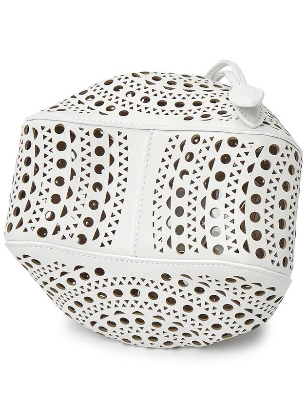 Rose Marie 16 Punching Bucket Bag White - ALAIA - BALAAN 5