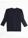 Homme Pliss Issey Miyake Navy Basic Cardigan HP55 JL441 75 - ISSEY MIYAKE - BALAAN 2