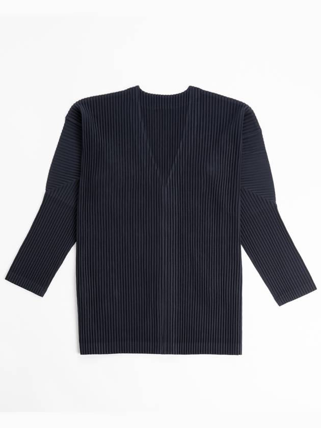 Homme Pliss Issey Miyake Navy Basic Cardigan HP55 JL441 75 - ISSEY MIYAKE - BALAAN 2