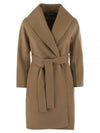 Messi Belt Wool Single Coat Brown - MAX MARA - BALAAN 2