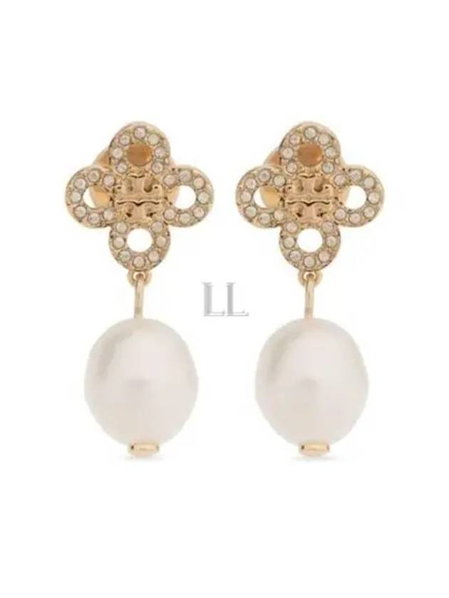 Kira Clover Pearl Drop Earrings Gold - TORY BURCH - BALAAN 2