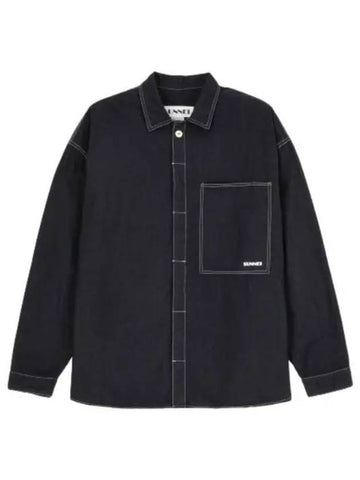 oversized shirt dark blue - SUNNEI - BALAAN 1