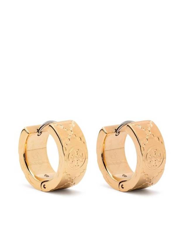 Monogram Hoop Earrings Gold - TORY BURCH - BALAAN 1