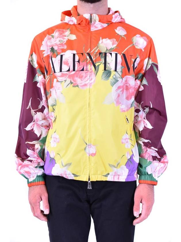 flower print hooded zip-up - VALENTINO - BALAAN 2