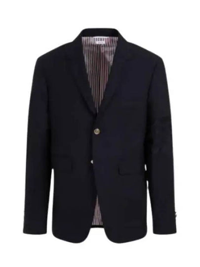 Plain Weave Suiting 4 Bar Classic Sport Jacket Dark Blue - THOM BROWNE - BALAAN 2