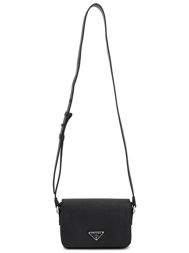 Saffiano Leather Shoulder Bag Black - PRADA - BALAAN 7