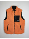 Reversible Stock Sherpa Vest Orange - STUSSY - BALAAN 6