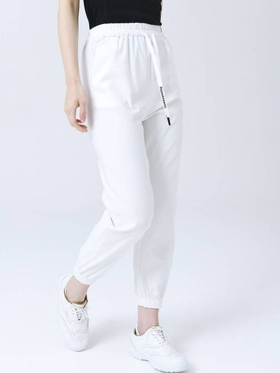 Poly Span Waist Full Banding String White Jogger Pants DO3242JOPT001 - DOYOUKNOWMC GOLF WEAR - BALAAN 2