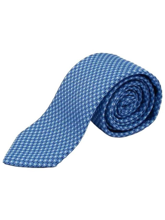 H Love You Heart Silk Tie Blue - HERMES - BALAAN 1