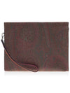 Paisley Print Clutch Bag Brown - ETRO - BALAAN.