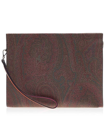 Paisley Print Clutch Bag Brown - ETRO - BALAAN 2