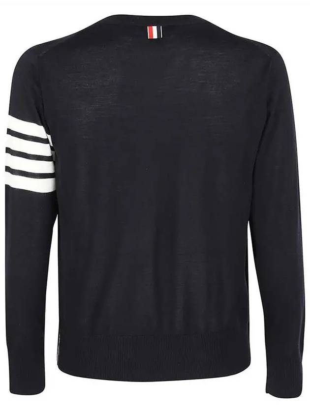 4 Bar Armband Classic Merino Wool Knit Top Navy - THOM BROWNE - BALAAN 3