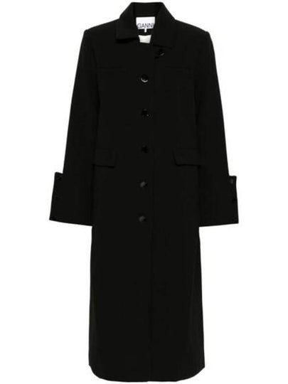 Coat F9606 099 BLACK - GANNI - BALAAN 2