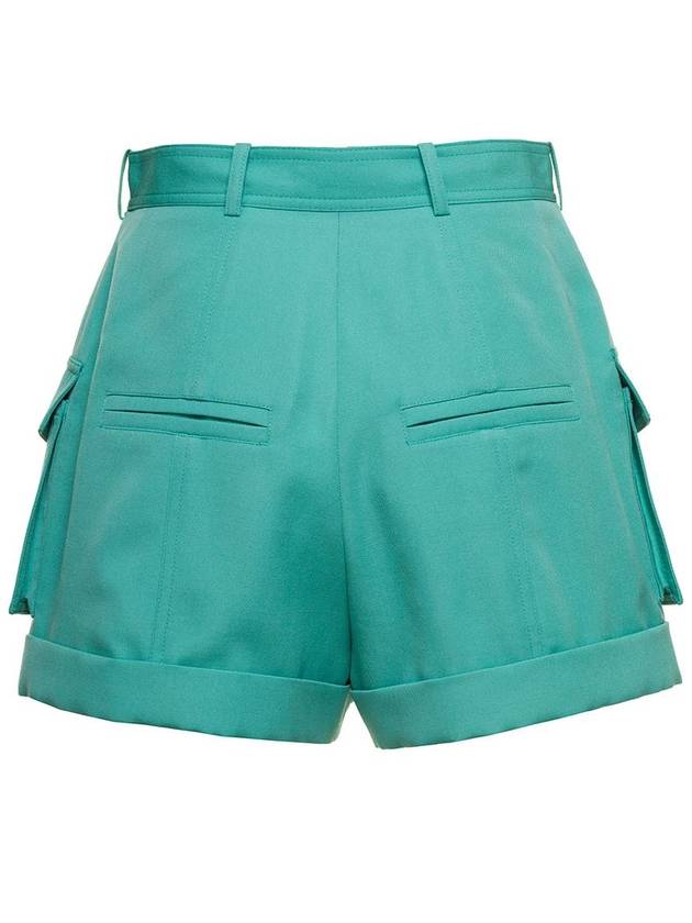 high waist flap pocket cargo shorts green - BALMAIN - BALAAN 3