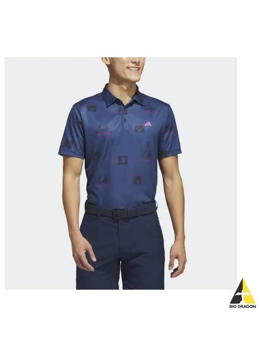 adidas GOLF all over print polo shirt HS7577 - ADIDAS GOLF - BALAAN 1