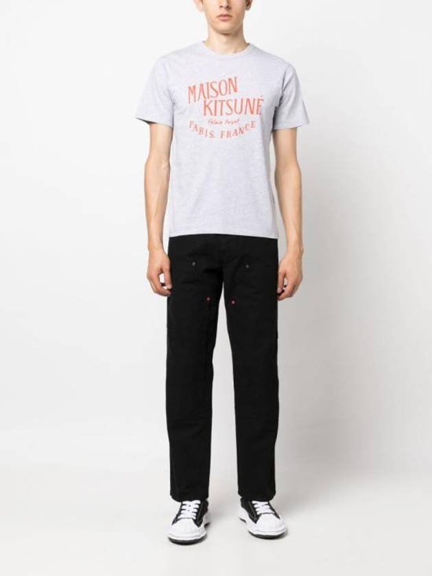 Paris Royal Classic Short Sleeve T-Shirt Light Grey Melange - MAISON KITSUNE - BALAAN 2