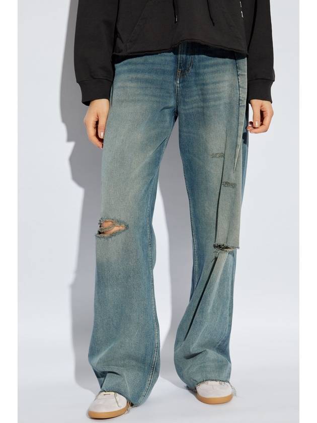 MM6 Maison Margiela Jeans With Worn Effect, Women's, Blue - MAISON MARGIELA - BALAAN 3