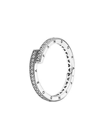 sparkling overlapping ring ring clear silver - PANDORA - BALAAN 1