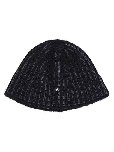 Wool Badge Knit Bucket Hat Black - HIGH SCHOOL DISCO - BALAAN 1