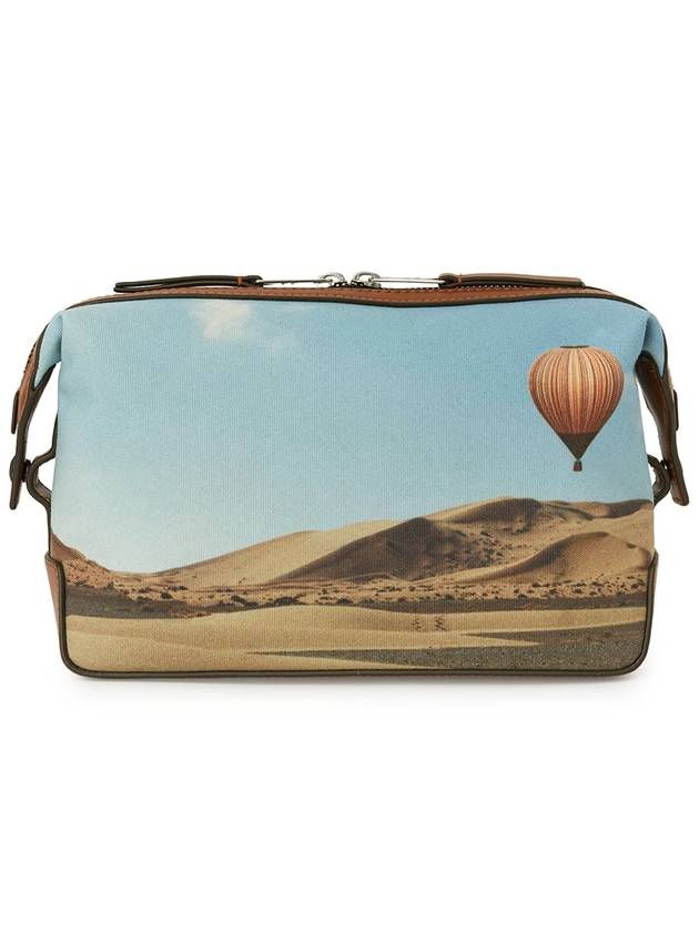 Men's Balloon Print Zippered Leather Clutch Bag - PAUL SMITH - BALAAN 4