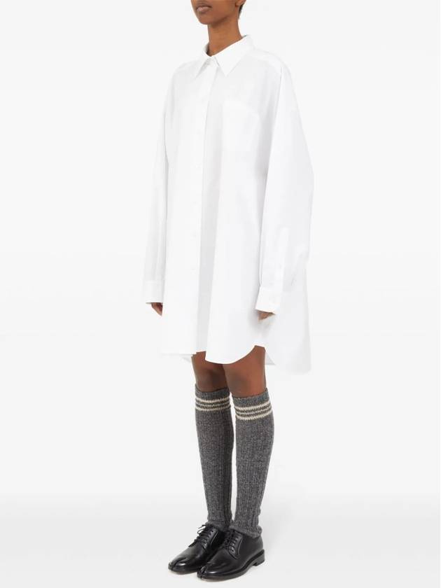 Oversized Long Sleeve Shirt Optical White - MAISON MARGIELA - BALAAN 7