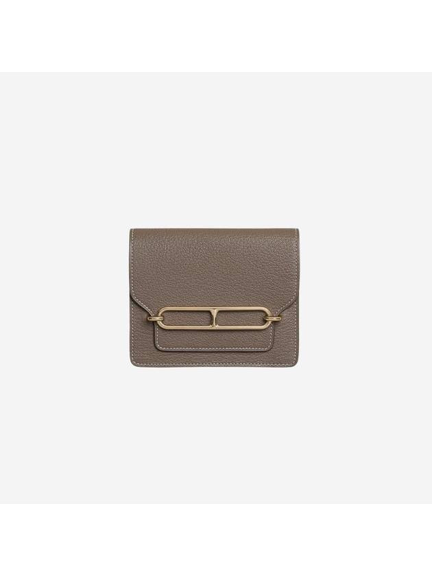 Portefeuille Roulis Slim Cald Wallet Etoupe - HERMES - BALAAN 1